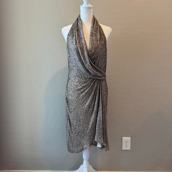 Haute Hippie Embellished Beaded Halter Dress NWT Size Large – Retail $795 - Picture 3 of 11